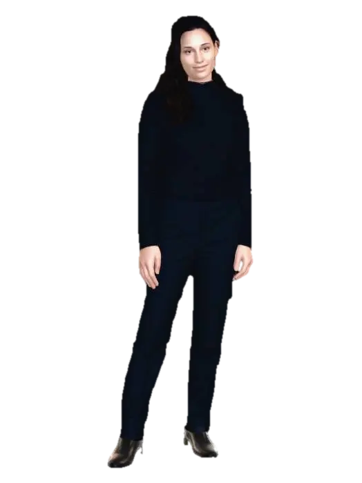 Navy Minimalist Outfit 3D model, vytvořený pomocí AI