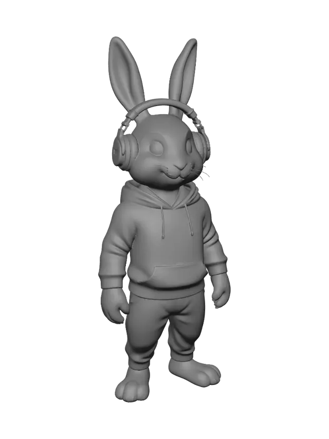 3D model for Neon Bunny DJ