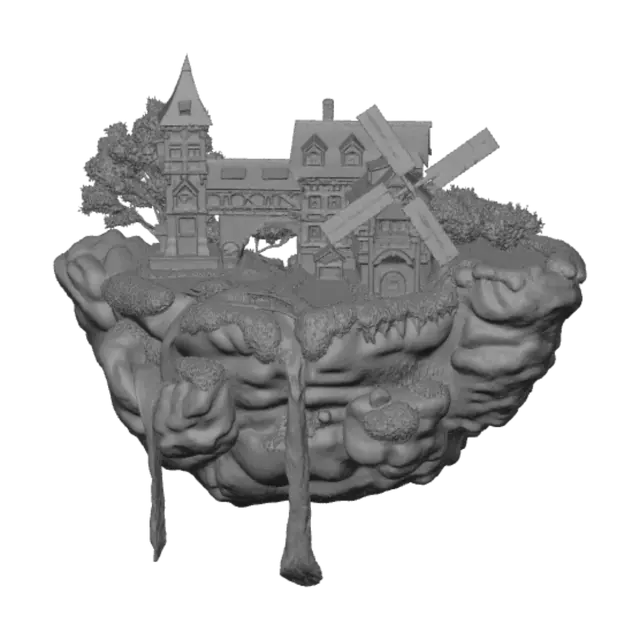 3D model for Floating Island Windmill House