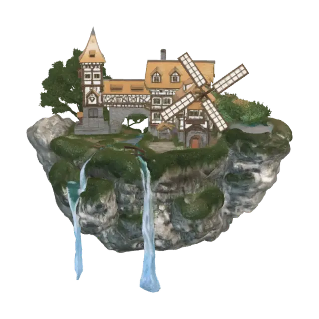 3D model for Floating Island Windmill House