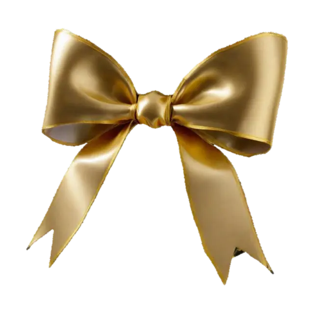 gold bow ribbon 3D model, vytvořený pomocí AI