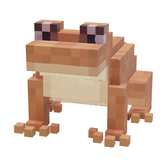 3D model for Stylized Minecraft Frog