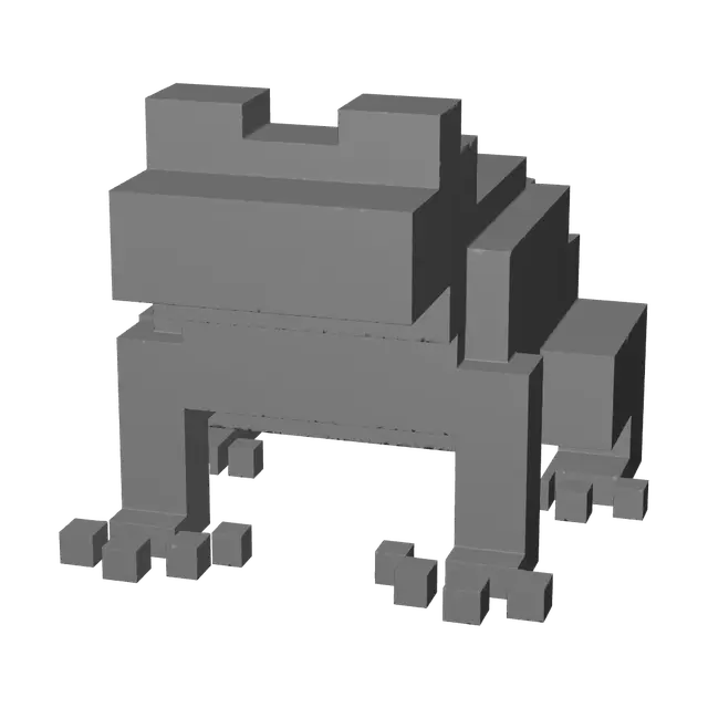 3D model for Stylized Minecraft Frog