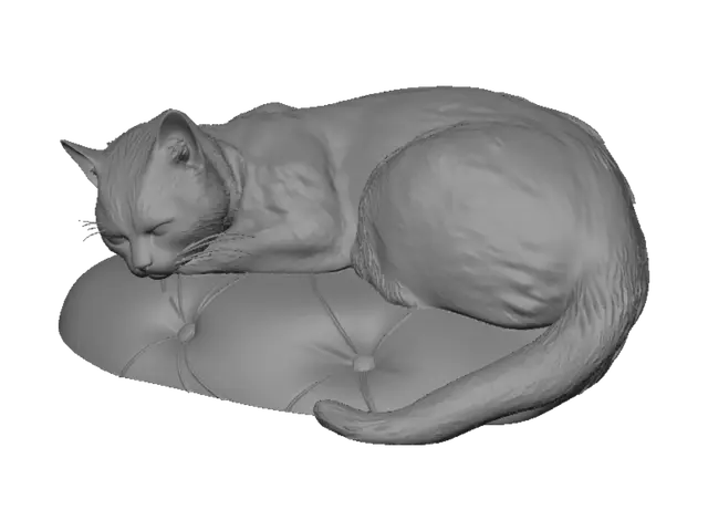 3D model for Nap on a Sunlit Sofa