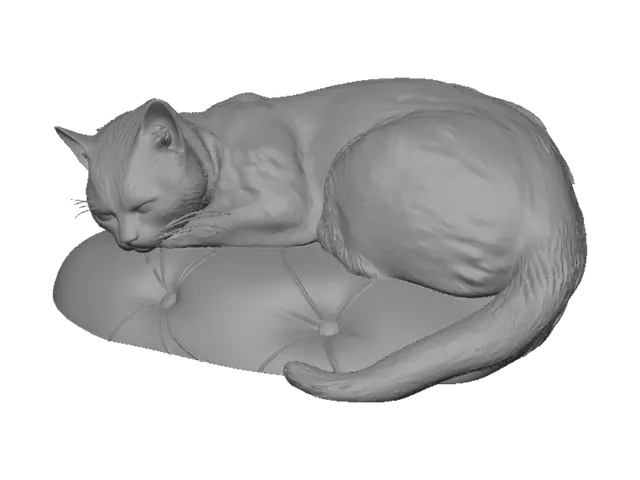 3D model for Nap on a Sunlit Sofa