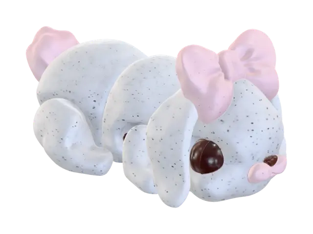 Cute puppy - Sleeping 3D model, vytvořený pomocí AI