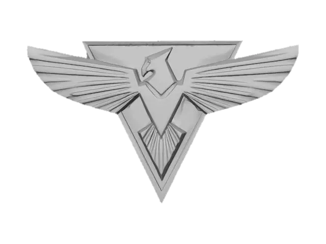 3D model for CNC Red Alert 2 Allied Logo