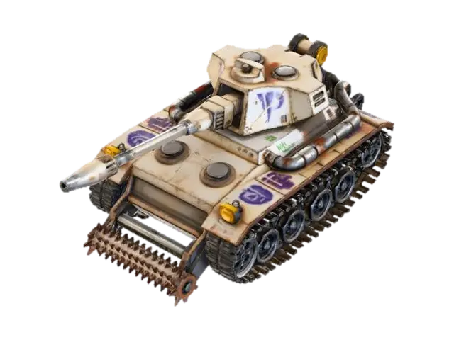 CNC Red Alert 2 Yuri Lasher Tank 3D model, vytvořený pomocí AI