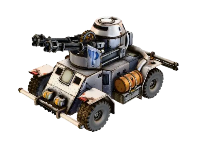 CNC Red Alert 2 Yuri Gattling Tank 3D model, vytvořený pomocí AI