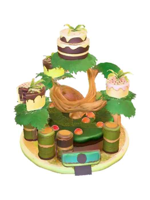 Two Point Museum: Cake Plant - Cakes 3D model, vytvořený pomocí AI