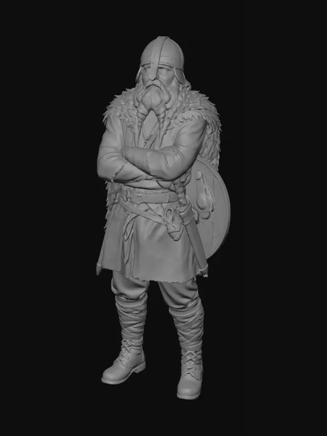 3D model for Create a realistic stylized 3D collectible figurine of this person .
Keep proportions mostly realistic.
3D printable,
smooth watertight mesh,
studio lighting.