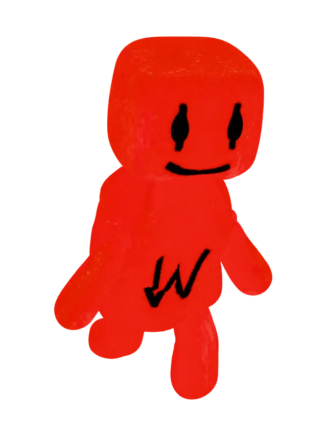 3D model for Red Blocky Friend