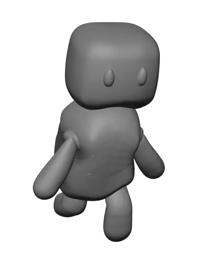 3D model for Red Blocky Friend