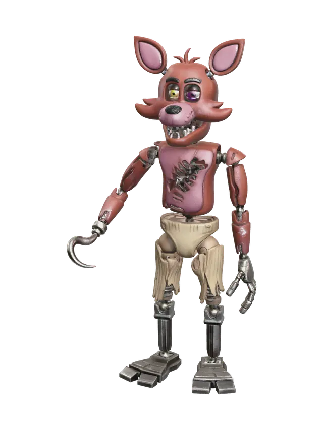 Realistic Fnaf Movie Foxy 3D model, vytvořený pomocí AI