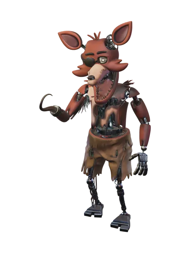 Ornate Fnaf Movie Foxy 3D model, vytvořený pomocí AI
