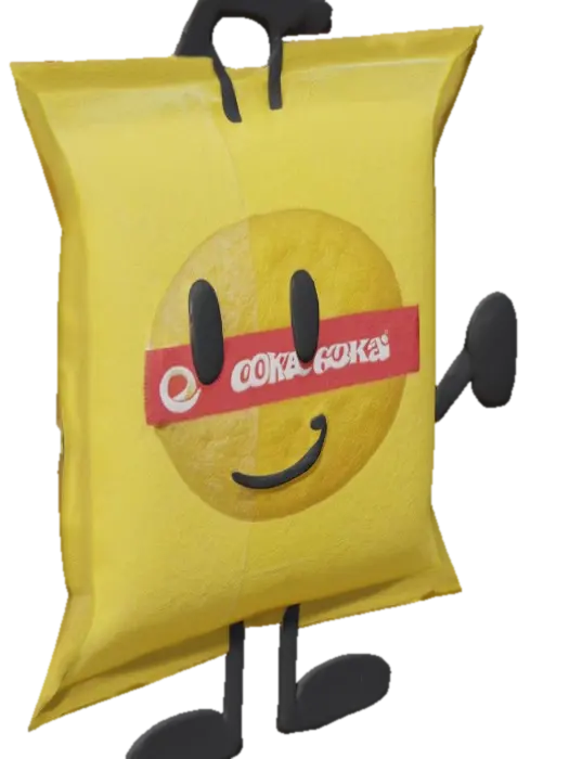 Modello 3D Smiley Chips/Cole - Objectshow, generato dall’IA