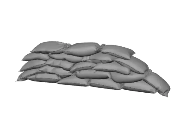 3D model for Stacked Burlap Sacks