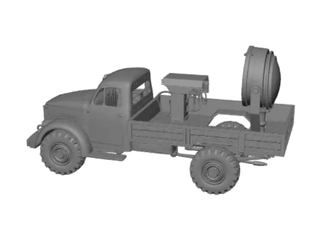 3D model for Military Searchlight Truck