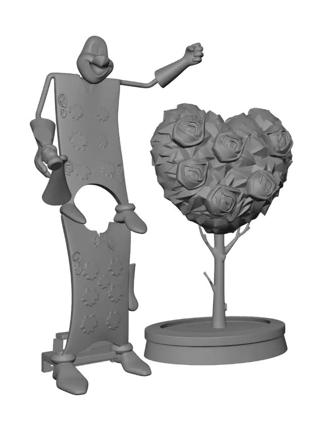 3D model for The Card Giant and the Rose Bush