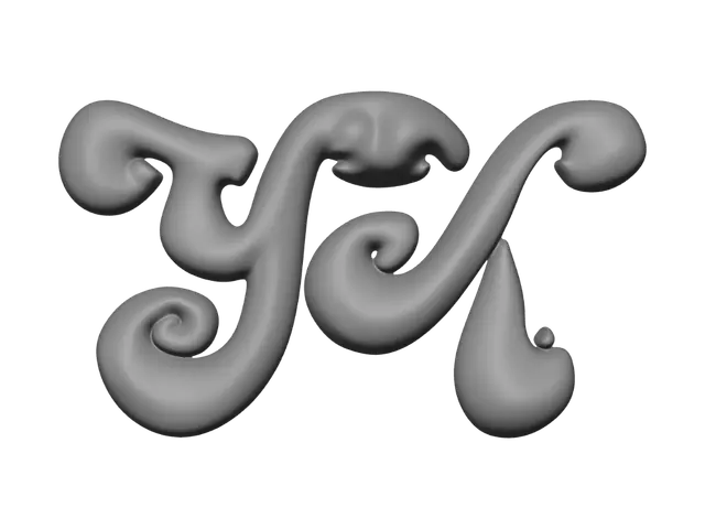 3D model for Midnight Calligraphy