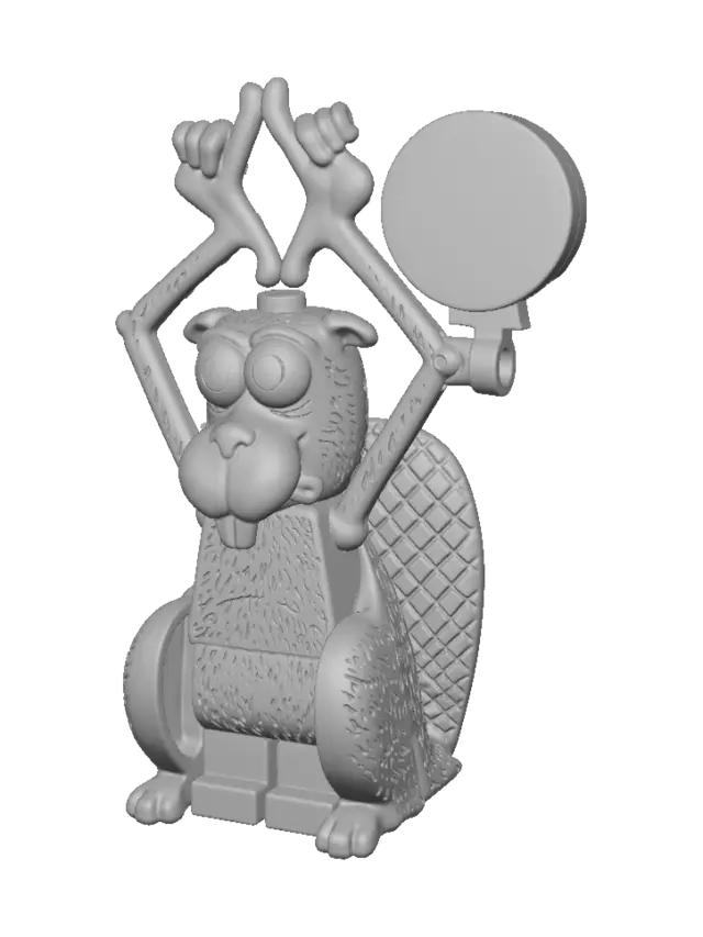 3D model for Mad House Beaver Figure