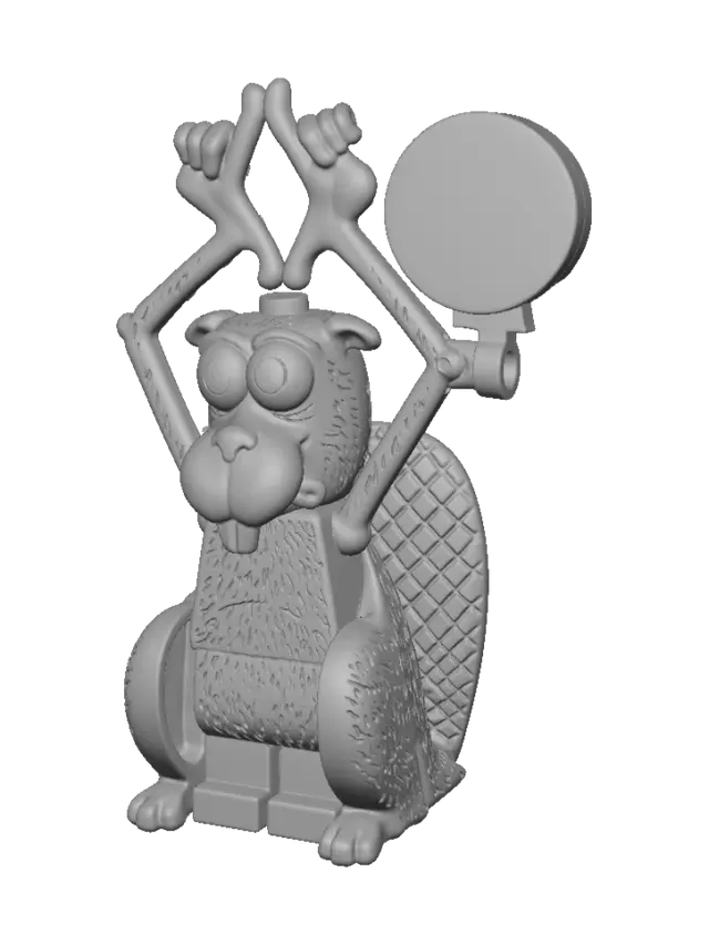 3D model for Mad House Beaver Figure