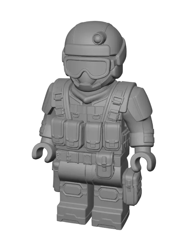 3D model for Camouflage Commando