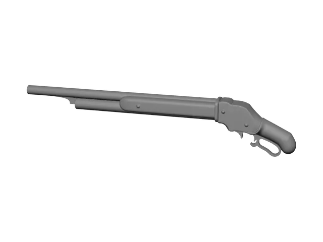 3D model for Long-Barreled Pistol