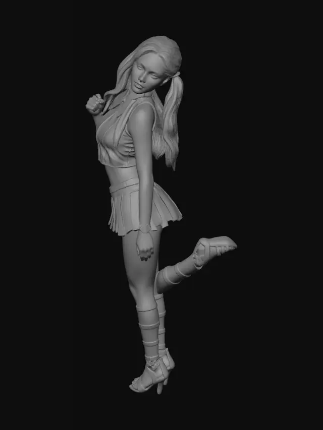 3D model for Urban Rebel in Leather and Plaid