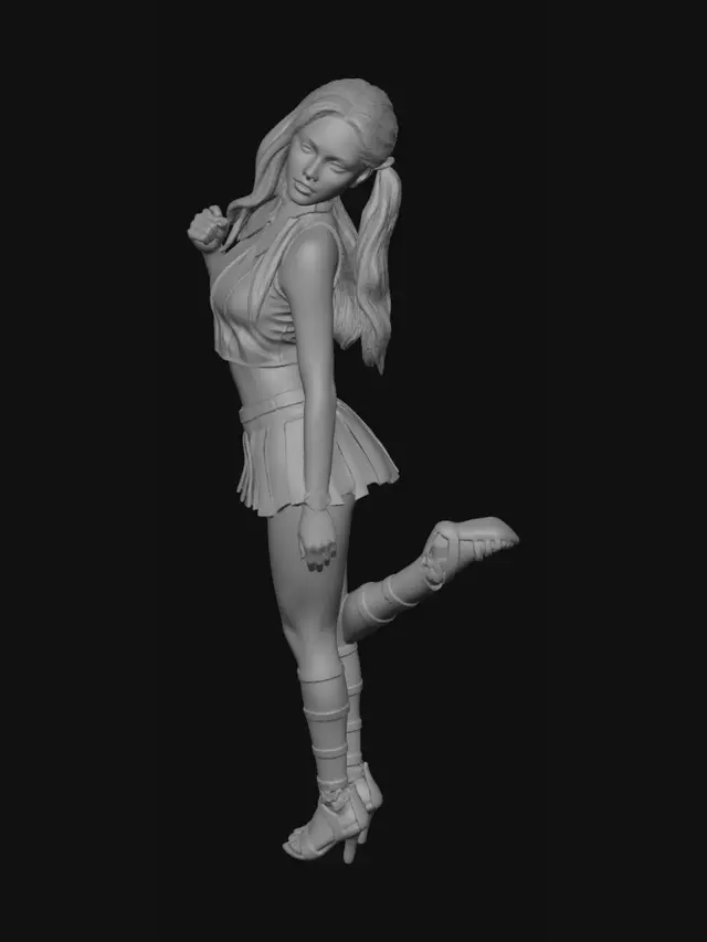 3D model for Urban Rebel in Leather and Plaid