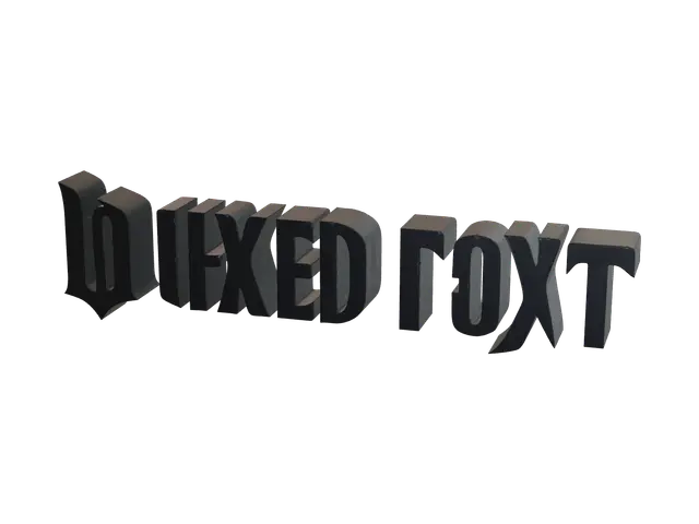 3D model for Wicked Font