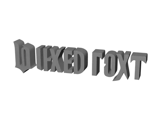 3D model for Wicked Font