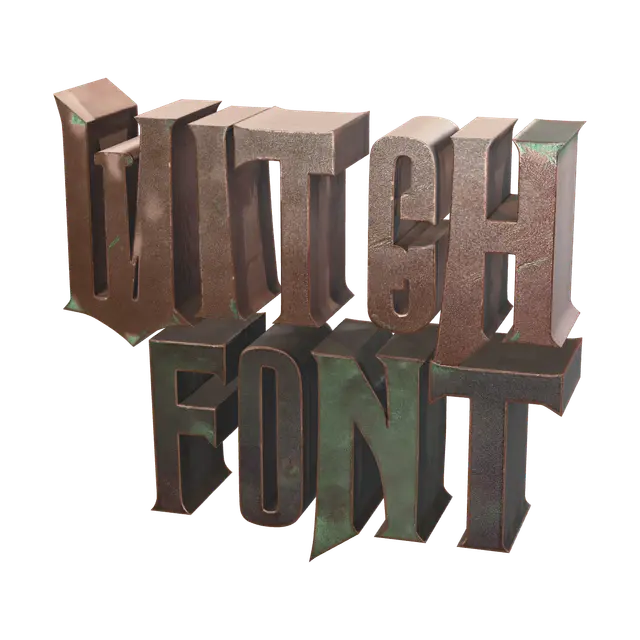 3D model for Weathered Wicked Font