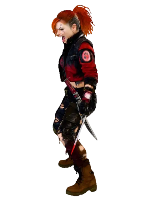 Kira - Kombat 3D model, vytvořený pomocí AI