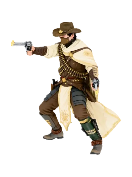 Erron black - Kombat 3D model, vytvořený pomocí AI