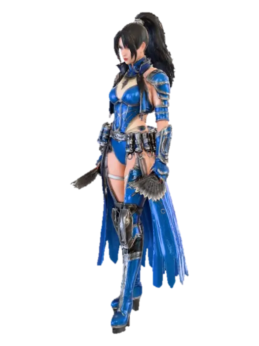 Kitana - Kombat 3D model, vytvořený pomocí AI