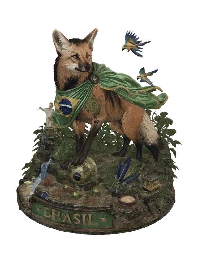 The Brazilian Guardian - Manedwolf 3D model, vytvořený pomocí AI
