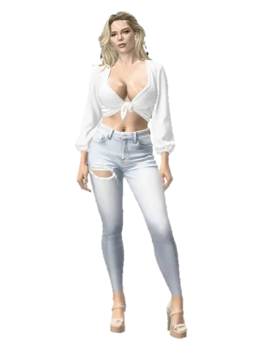 Ivory Allure - Busty 3D model, vytvořený pomocí AI
