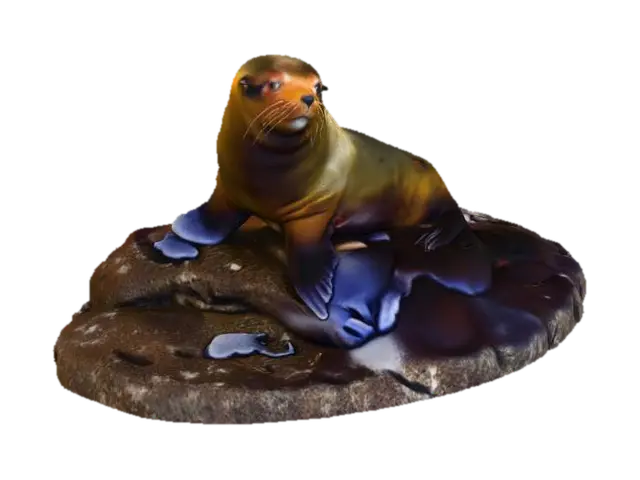 Galapagos Fur Seal 3D model, vytvořený pomocí AI