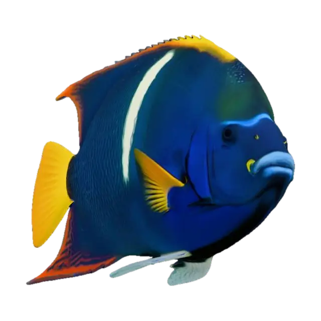 King Angelfish - Galapagos 3D model, vytvořený pomocí AI