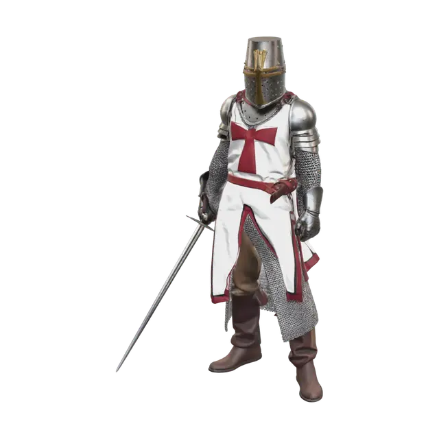 Crusader Armor 3D model, vytvořený pomocí AI