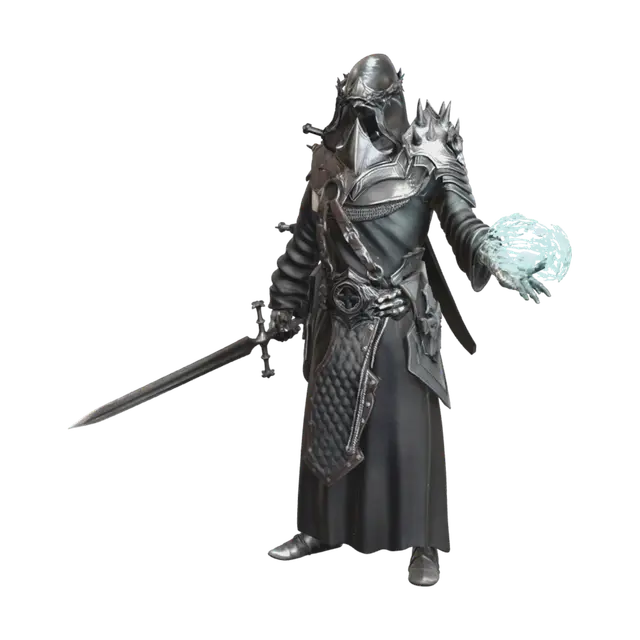 Stylized Crusader Armor 3D model, vytvořený pomocí AI