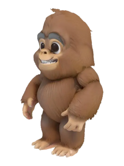 Design a 3D bigfoot model. The model should be chibi in style and should have round proportions that… - Cryptid AI 생성 3D 모델