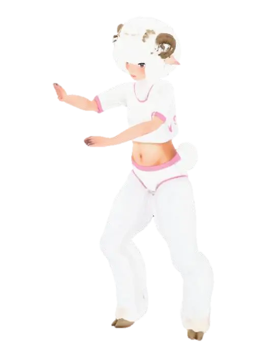 Woolen Whimsy - Femboy 3D model, vytvořený pomocí AI