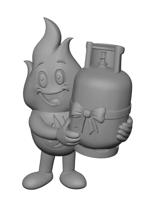 3D model for Joyful Flame and the Gift Cylinder
