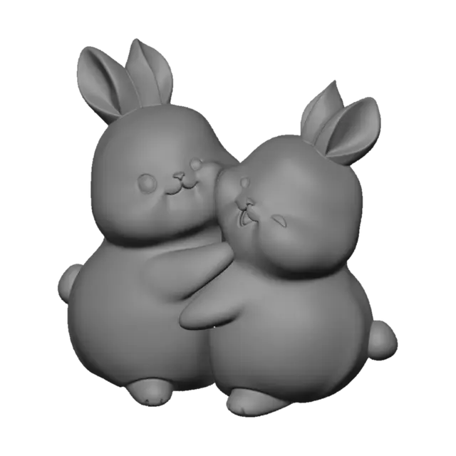 3D model for Hugging Bunnies