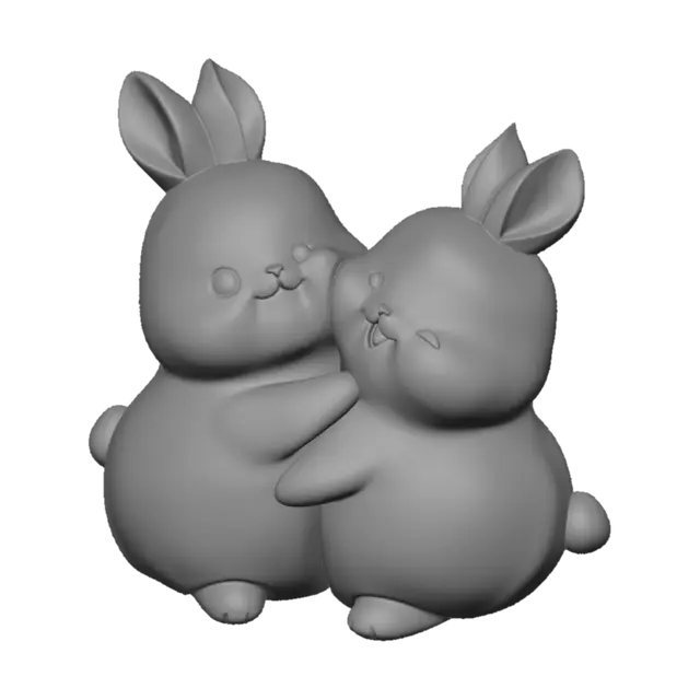 3D model for Hugging Bunnies
