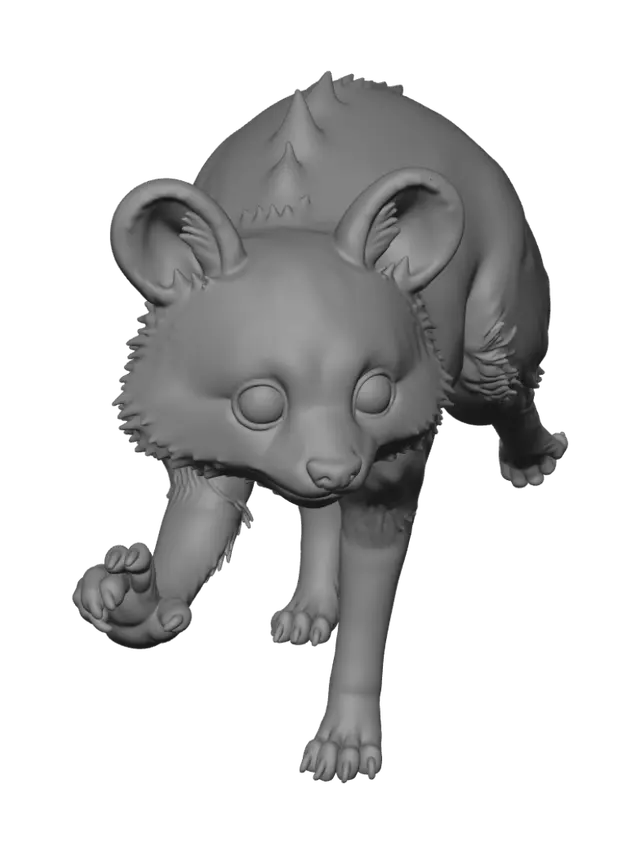 3D model for Curious Raccoon
