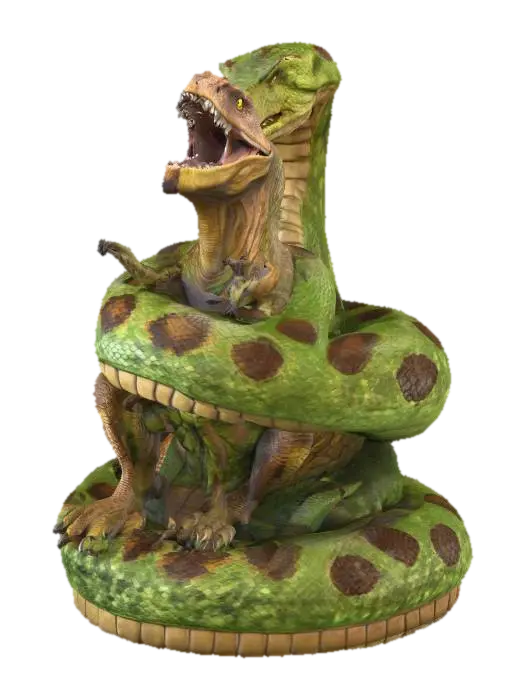 Prehistoric Clash of Titans - Predators 3D model, vytvořený pomocí AI