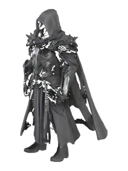 Dark Paladin 3D model, vytvořený pomocí AI